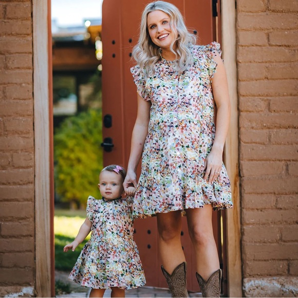 NWT: Pink Chicken Kalani Dress - Watercolor Brush - Picture 4 of 6